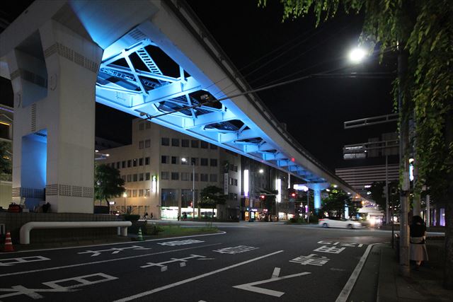 図２　平和通駅モノレール軌道